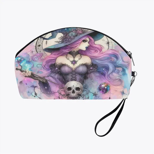 Ultra Creative Pastels and Witchy Vibes Zippered Makeup Bag-Original Design-Size 9.45 x 6.29 x 3.35 in,,The Gift Dimension