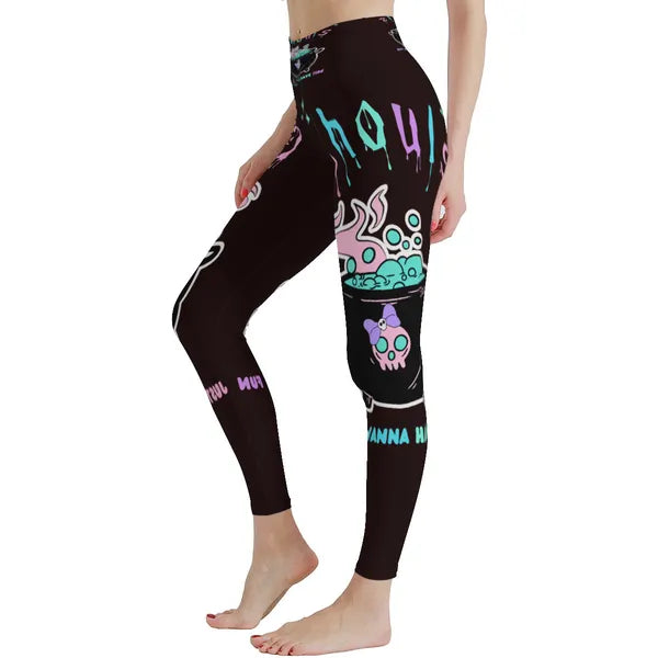 Ghouls Just Wanna Have Fun Halloween Yoga Pants- IN BLACK,Yoga Pants,The Gift Dimension