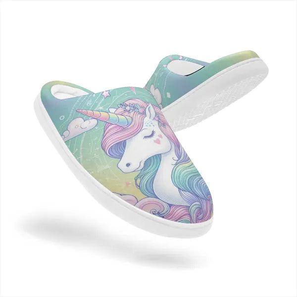 Pastel Unicorn Dream Non-Slip Slippers,,The Gift Dimension
