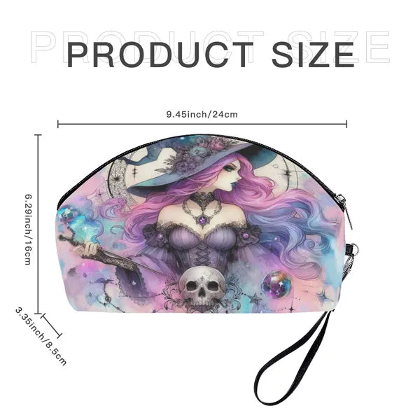 Ultra Creative Pastels and Witchy Vibes Zippered Makeup Bag-Original Design-Size 9.45 x 6.29 x 3.35 in,,The Gift Dimension