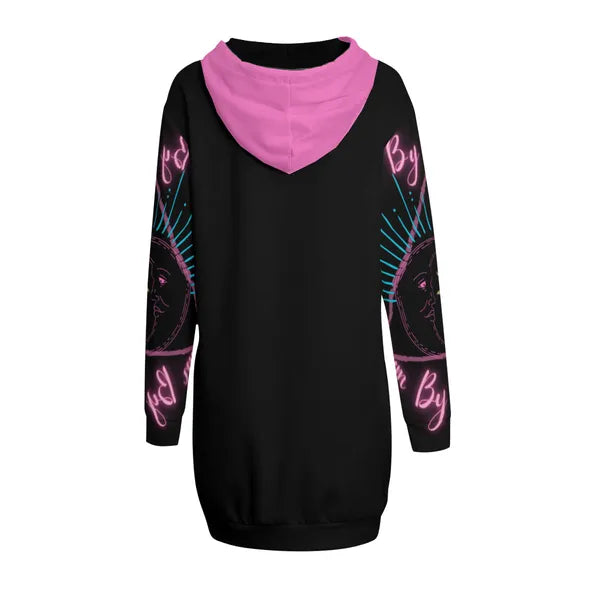 Live by the Sun, Dream by the moon Graphic Sweatshirt Dress-Sizes S-XXL,Sweatshirt Dress,The Gift Dimension