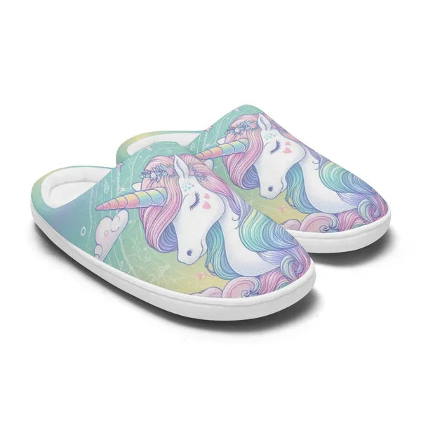 Pastel Unicorn Dream Non-Slip Slippers,,The Gift Dimension