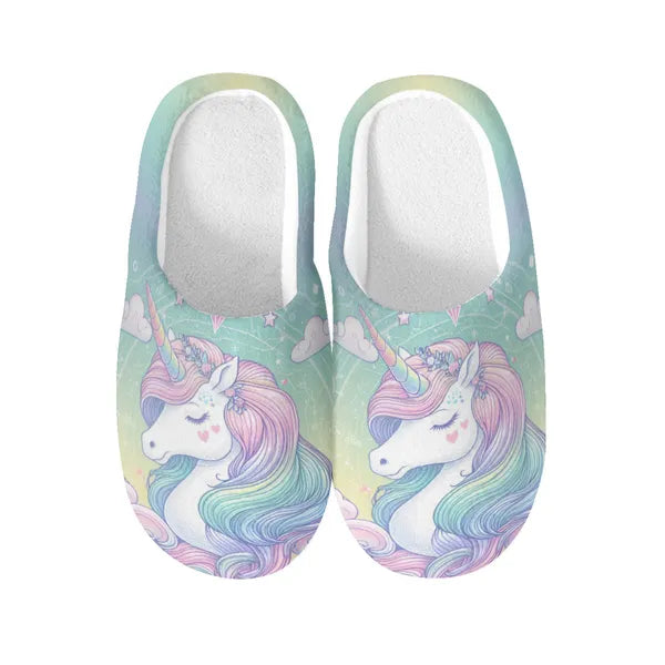Pastel Unicorn Dream Non-Slip Slippers,,The Gift Dimension