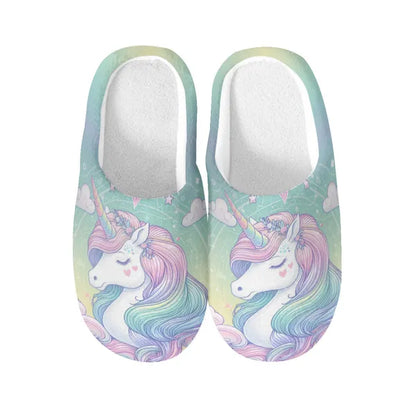 Pastel Unicorn Dream Non-Slip Slippers,,The Gift Dimension