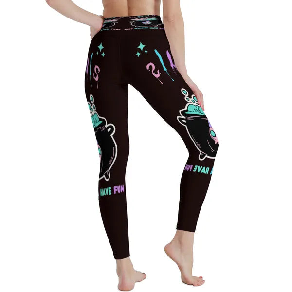 Ghouls Just Wanna Have Fun Halloween Yoga Pants- IN BLACK,Yoga Pants,The Gift Dimension
