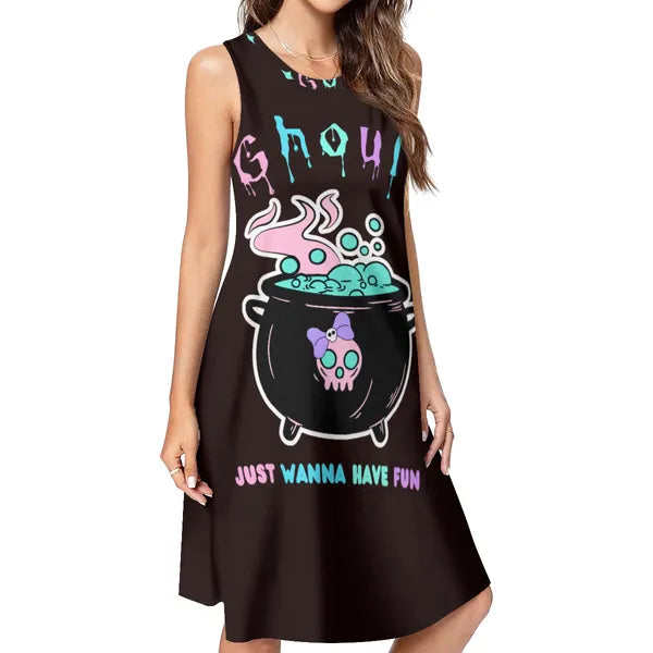 Ghouls Wanna Have Fun Halloween T-Shirt Dress,T-Shirt Dress,The Gift Dimension
