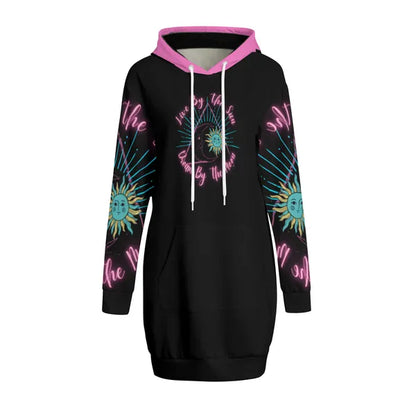 Live by the Sun, Dream by the moon Graphic Sweatshirt Dress-Sizes S-XXL,Sweatshirt Dress,The Gift Dimension