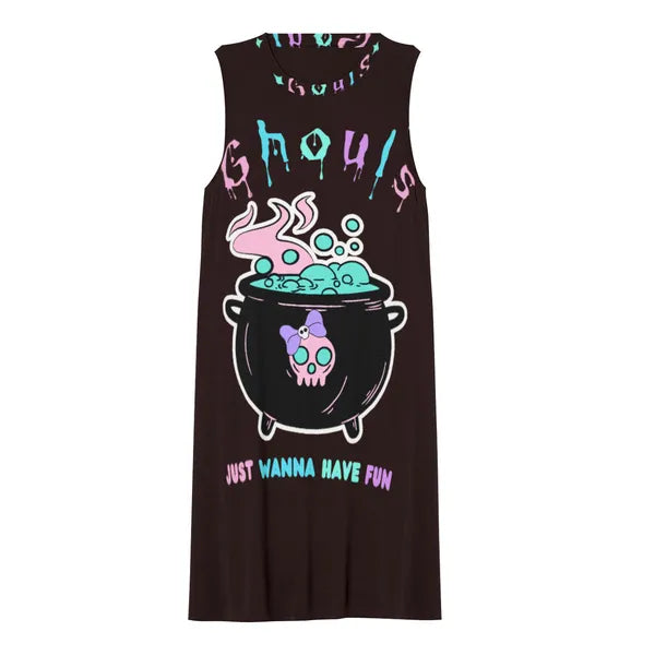 Ghouls Wanna Have Fun Halloween T-Shirt Dress,T-Shirt Dress,The Gift Dimension