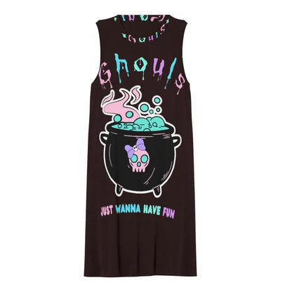 Ghouls Wanna Have Fun Halloween T-Shirt Dress,T-Shirt Dress,The Gift Dimension