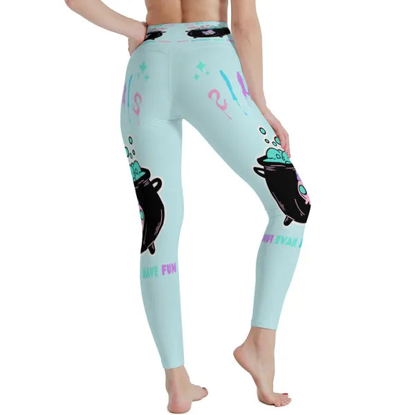 Ghouls Just Wanna Have Fun Halloween Yoga Pants IN MINT,Yoga Pants,The Gift Dimension