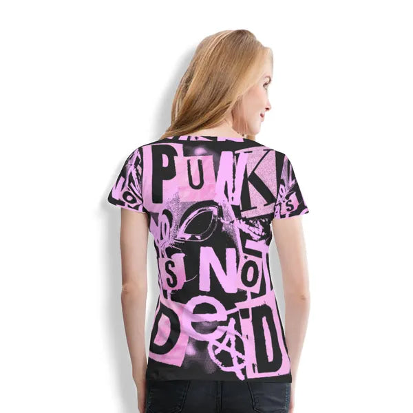 Woman's Graphic T-shirt "Punk Slogan" S-XXL,,The Gift Dimension