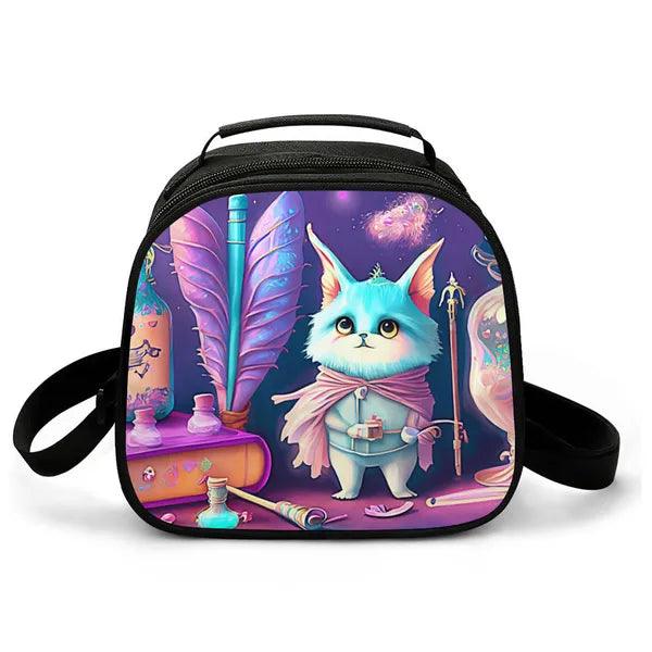 Whimsical, "Magic School" Themed, Insulated, Polyester, Large Capacity, Lunch Tote Bag, Lunch Box,Lunch Tote,The Gift Dimension