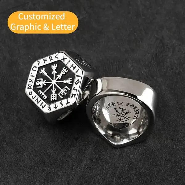 Mystical Viking Rune Ring of Destiny,Men's Ring,The Gift Dimension