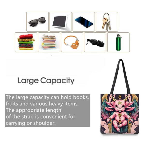 Pastel Baby Baphomet Canvas Bag,Canvas Tote,The Gift Dimension