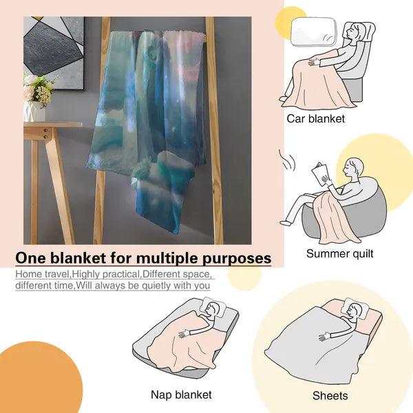 "Wonderland Ice Queen" Flannel Blanket -Available in 4 Sizes,Custom Print Blanket,The Gift Dimension