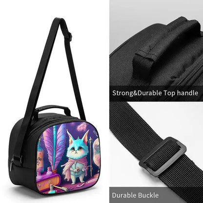 Whimsical, "Magic School" Themed, Insulated, Polyester, Large Capacity, Lunch Tote Bag, Lunch Box,Lunch Tote,The Gift Dimension