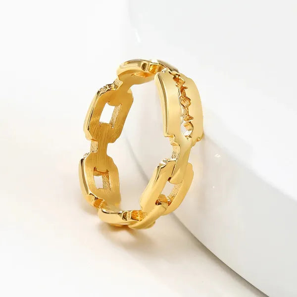 Chain Link & Razor Blade Rings in Silver & Gold,Men's Ring,The Gift Dimension